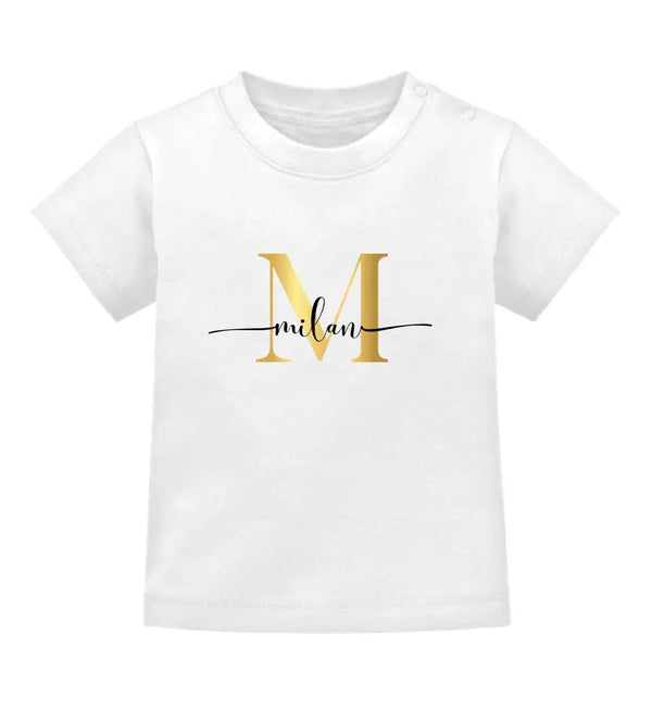 Buchstabe Baby Shirt - Wunsch Designs