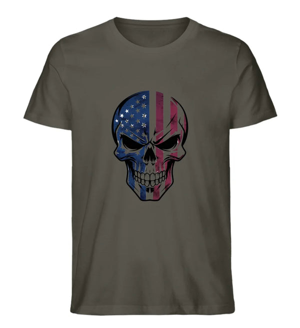 USA SKULL T-Shirt Herren