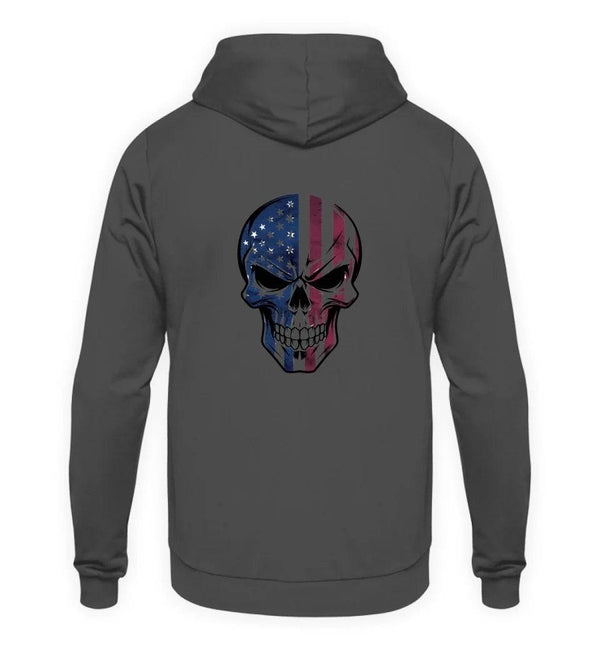USA Skull Back Herren Hoodie - Wunsch Designs