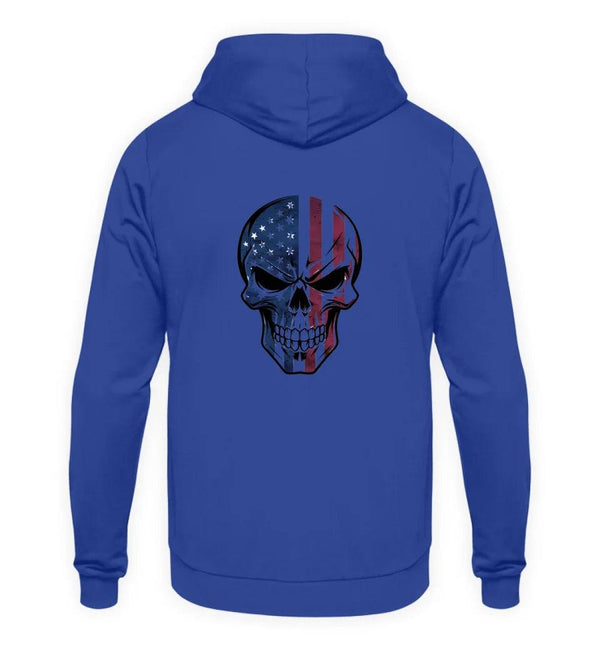 USA Skull Back Herren Hoodie - Wunsch Designs