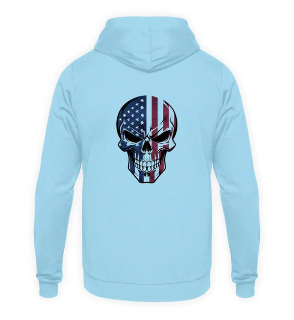 USA Skull Back Herren Hoodie - Wunsch Designs