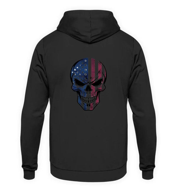 USA Skull Back Herren Hoodie - Wunsch Designs