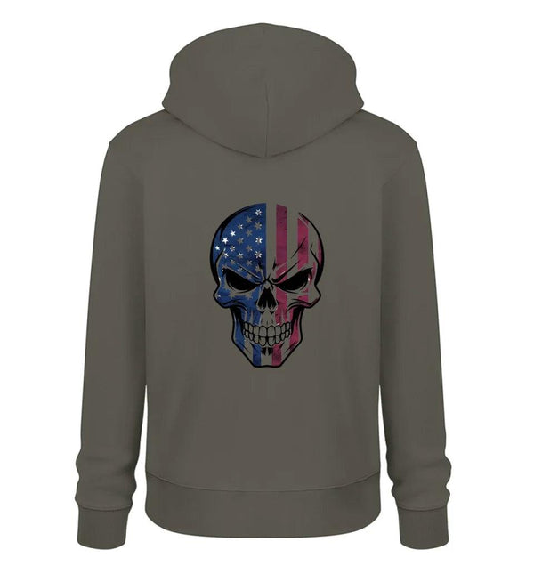 USA Skull Back Herren Hoodie - Wunsch Designs