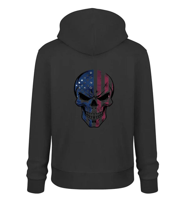 USA Skull Back Herren Hoodie - Wunsch Designs