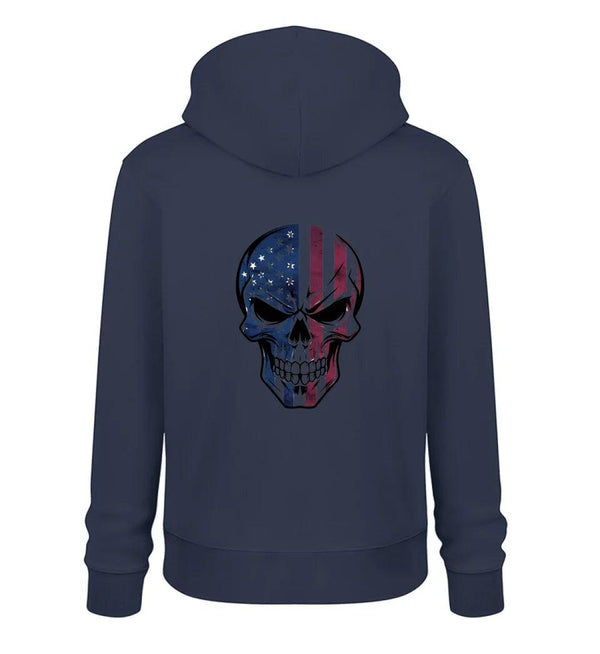 USA Skull Back Herren Hoodie - Wunsch Designs