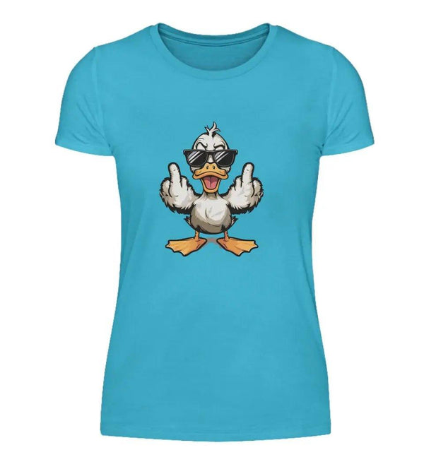 Angry Duck Damen T - Shirt - Damen T - Shirt - Wunsch Designs
