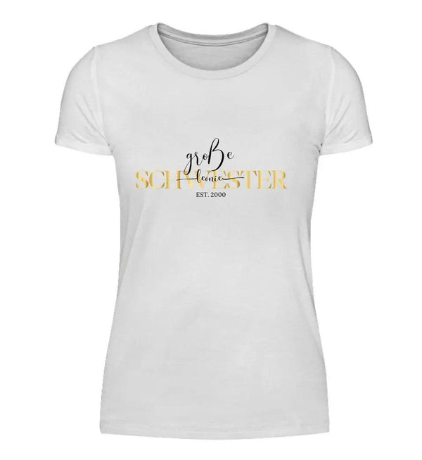 Große Schwester T-Shirt - Damen T-Shirt - Wunsch Designs