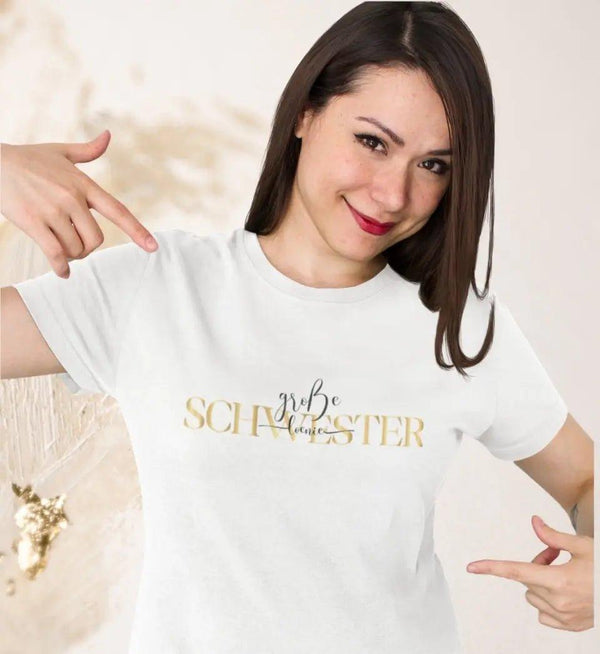 Große Schwester T-Shirt - Damen T-Shirt - Wunsch Designs
