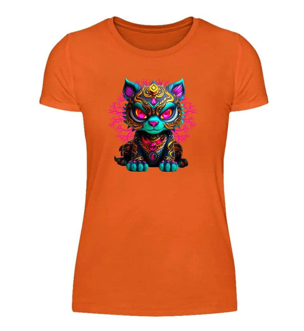 Katze Damen T-Shirt - Damen T-Shirt - Wunsch Designs