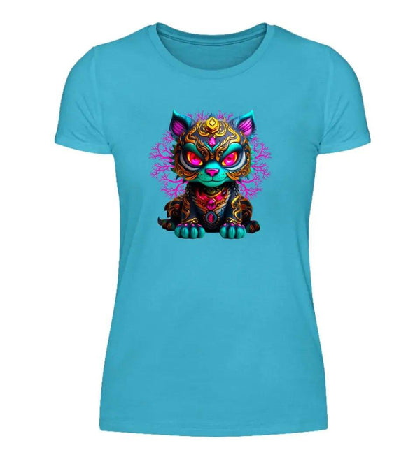 Katze Damen T-Shirt - Damen T-Shirt - Wunsch Designs