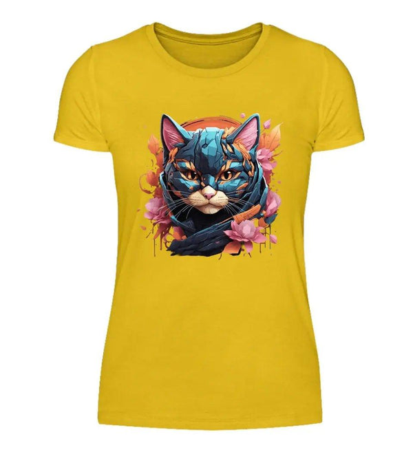 Katze Damen T-Shirt - Damen T-Shirt - Wunsch Designs