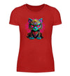 Katze Damen T-Shirt - Damen T-Shirt - Wunsch Designs