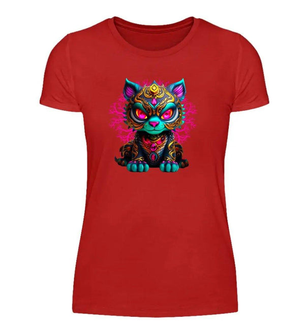 Katze Damen T-Shirt - Damen T-Shirt - Wunsch Designs