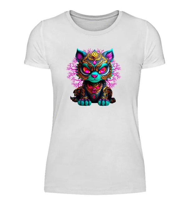 Katze Damen T-Shirt - Damen T-Shirt - Wunsch Designs