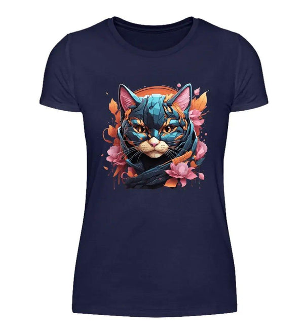 Katze Damen T-Shirt - Damen T-Shirt - Wunsch Designs