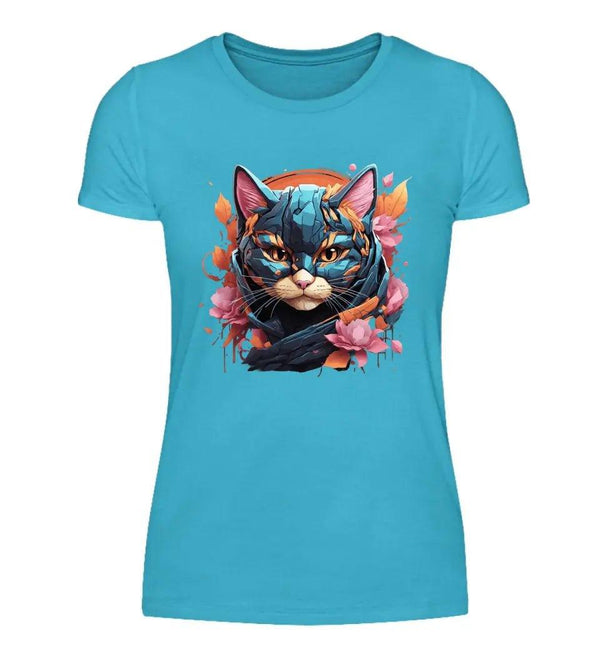 Katze Damen T-Shirt - Damen T-Shirt - Wunsch Designs