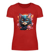 Katze Damen T-Shirt - Damen T-Shirt - Wunsch Designs