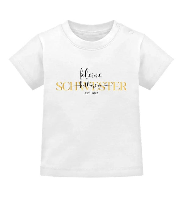 Kleine Schwester Baby Shirt - Baby Shirt - Wunsch Designs