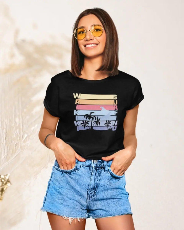 Surf Waikiki Damen T-Shirt - Damen T-Shirt - Wunsch Designs