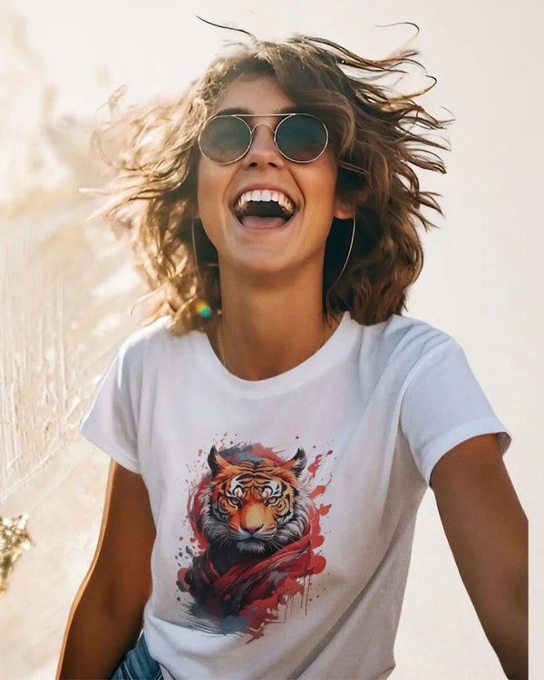 Tiger Damen T-Shirt - Damen T-Shirt - Wunsch Designs
