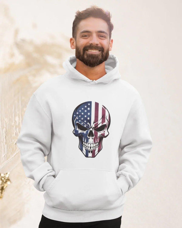 USA SKULL Herren Hoodie - Herren Hoodie - Wunsch Designs