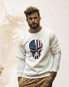 USA SKULL Herren Sweatshirt - Herren Sweatshirt - Wunsch Designs